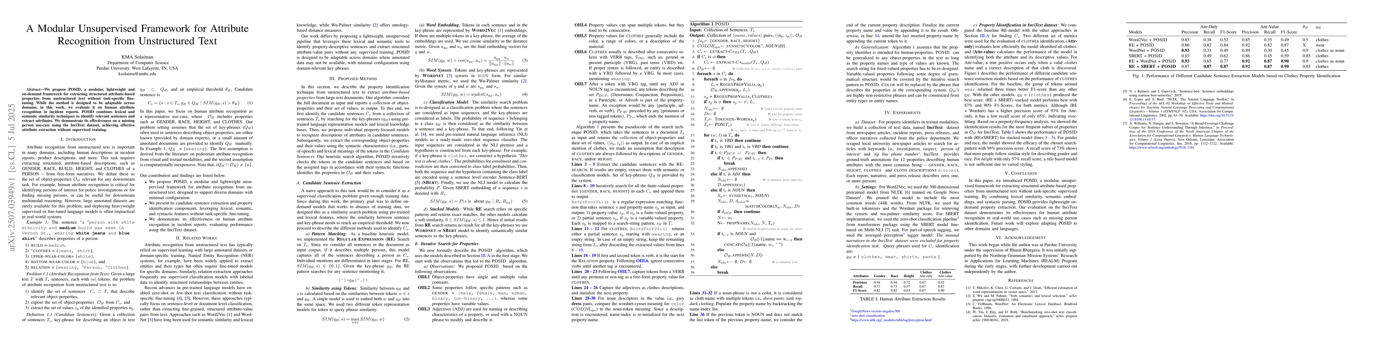 Thumbnail for A Modular Unsupervised Framework for Attribute Recognition from
  Unstructured Text