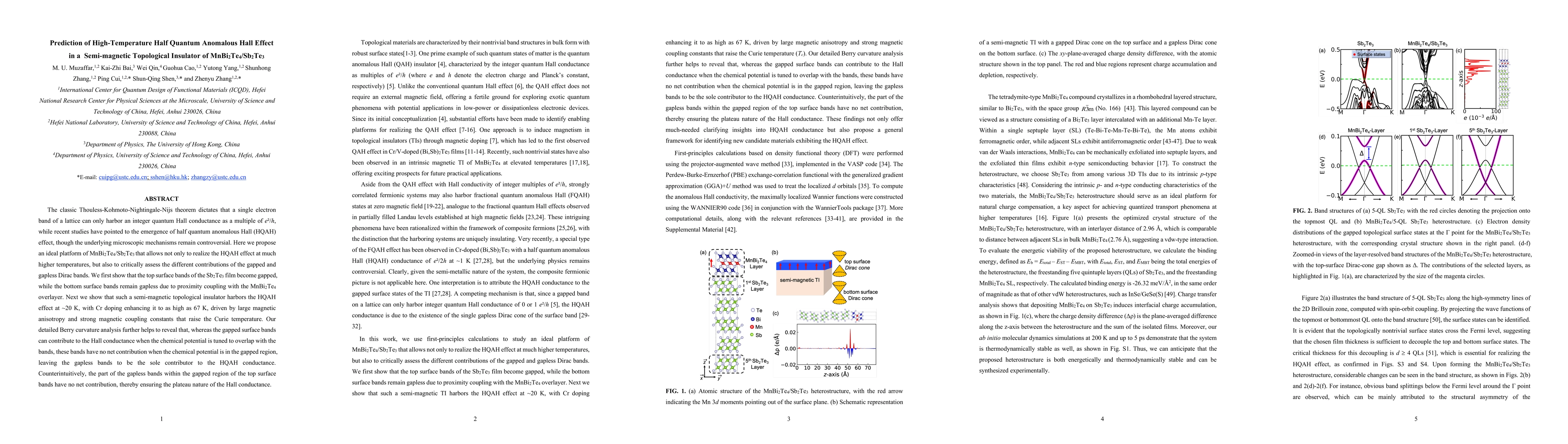 Thumbnail for Prediction of High-Temperature Half Quantum Anomalous Hall Effect in a
  Semi-magnetic Topological Insulator of MnBi$_2$Te$_4$/Sb$_2$Te$_3$