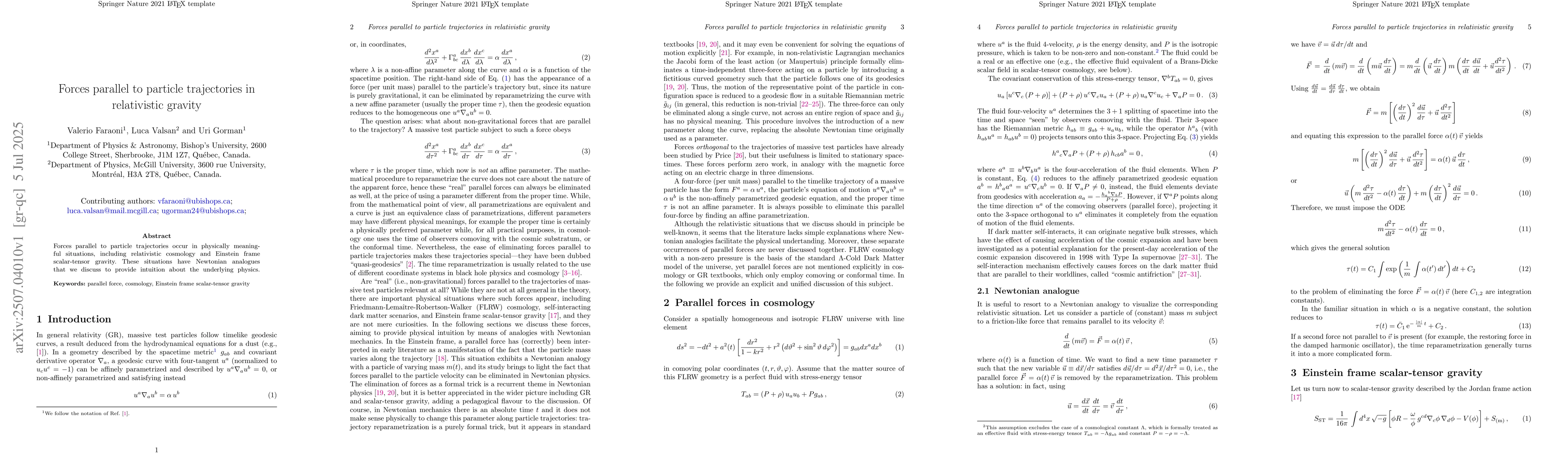 Thumbnail for Forces parallel to particle trajectories in relativistic gravity