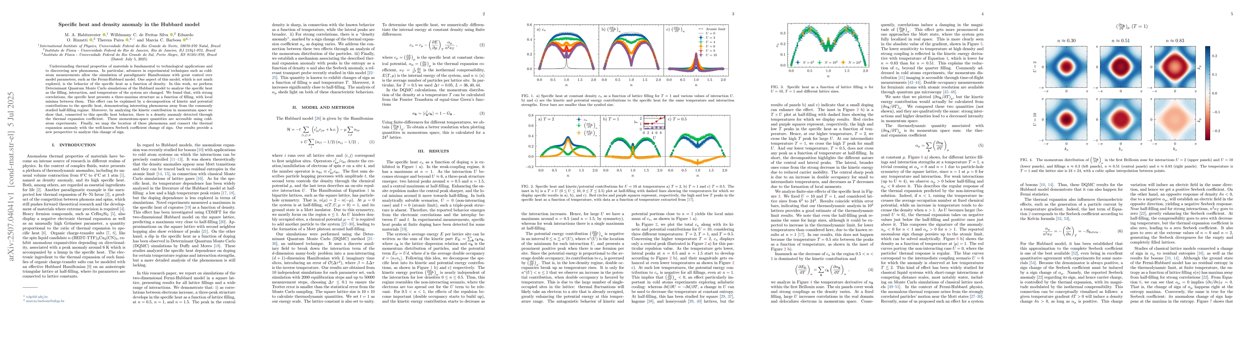 Thumbnail for Specific heat and density anomalies in the Hubbard model