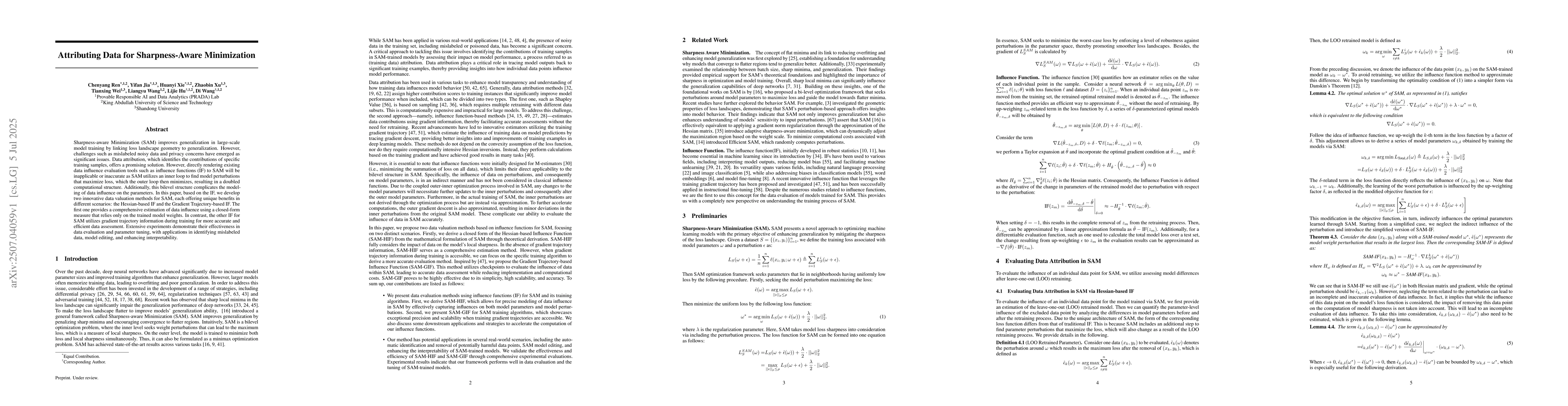 Thumbnail for Attributing Data for Sharpness-Aware Minimization