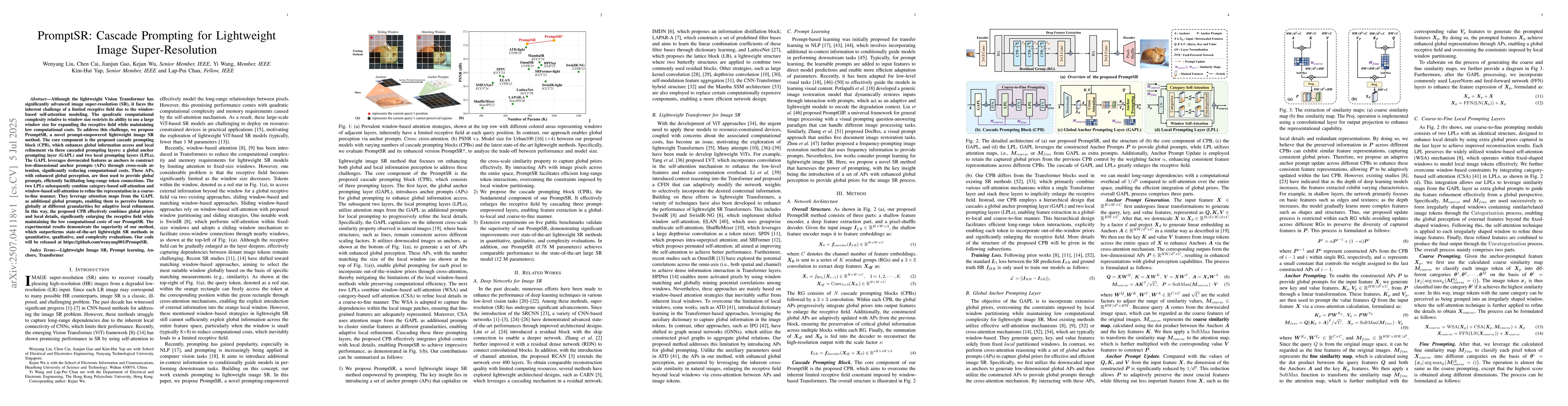 Thumbnail for PromptSR: Cascade Prompting for Lightweight Image Super-Resolution