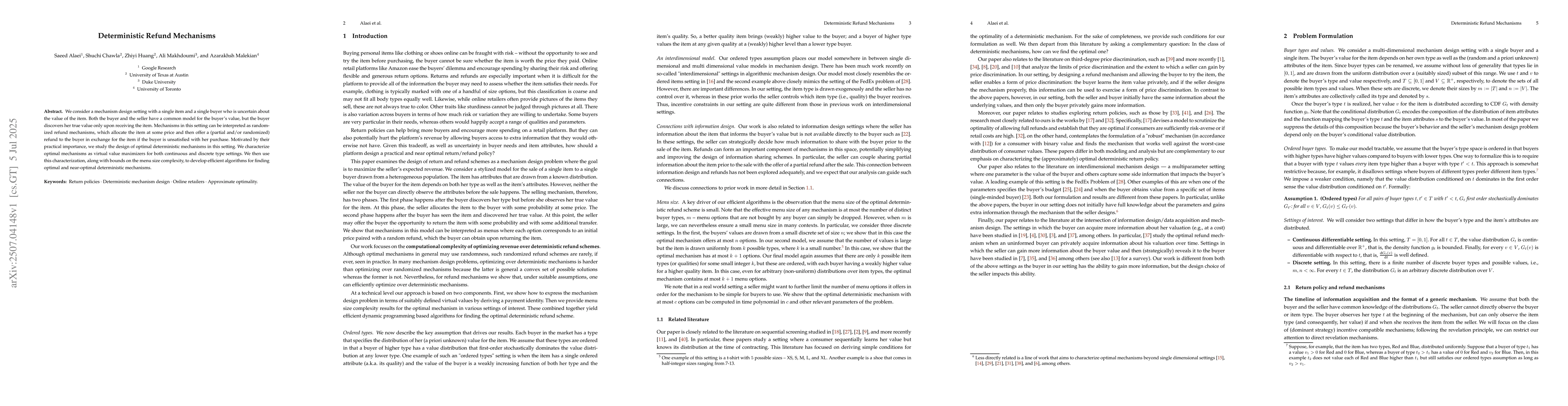 Thumbnail for Deterministic Refund Mechanisms