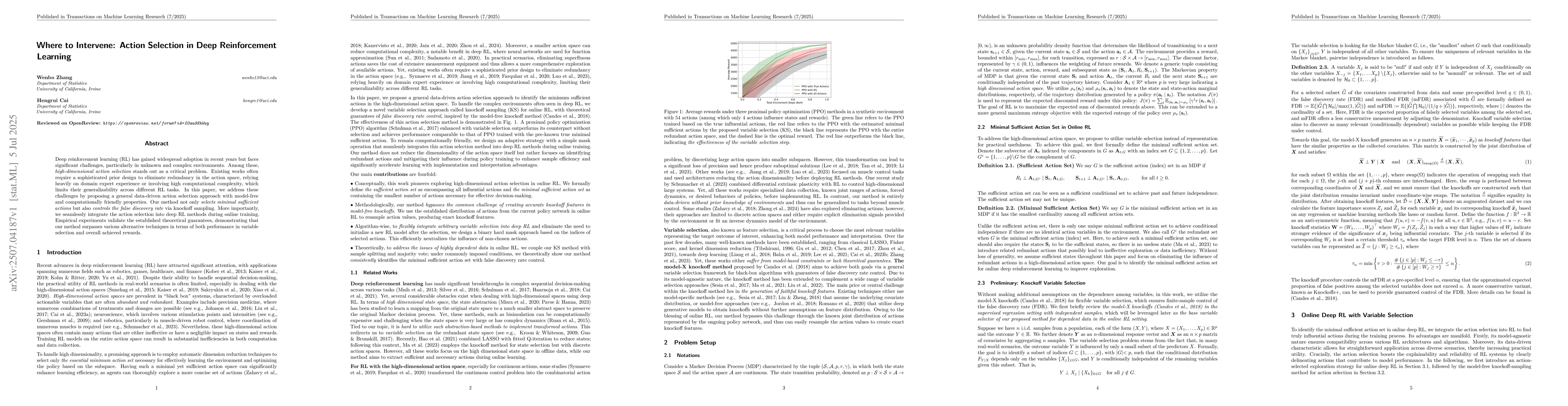 Thumbnail for Where to Intervene: Action Selection in Deep Reinforcement Learning