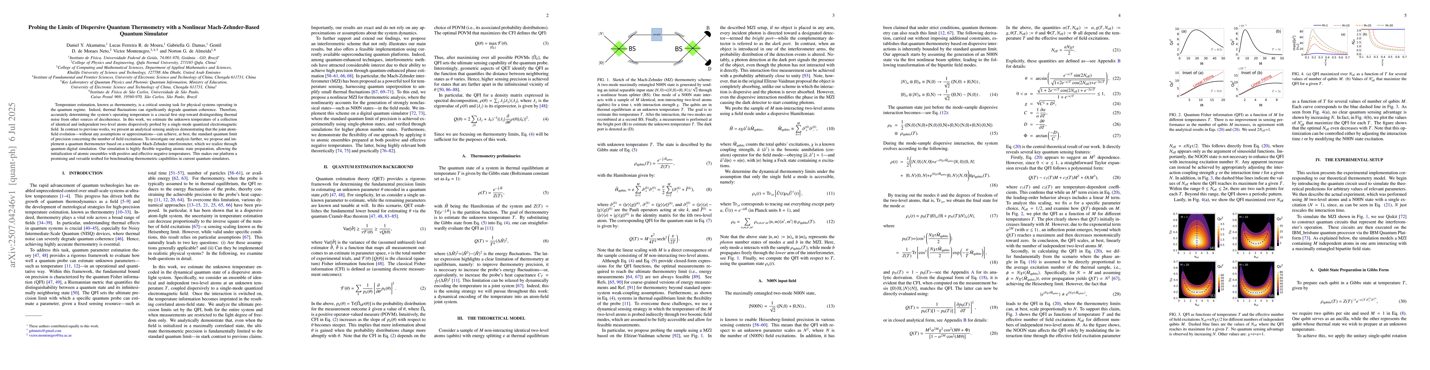 Thumbnail for Probing the Limits of Dispersive Quantum Thermometry with a Nonlinear
  Mach-Zehnder-Based Quantum Simulator