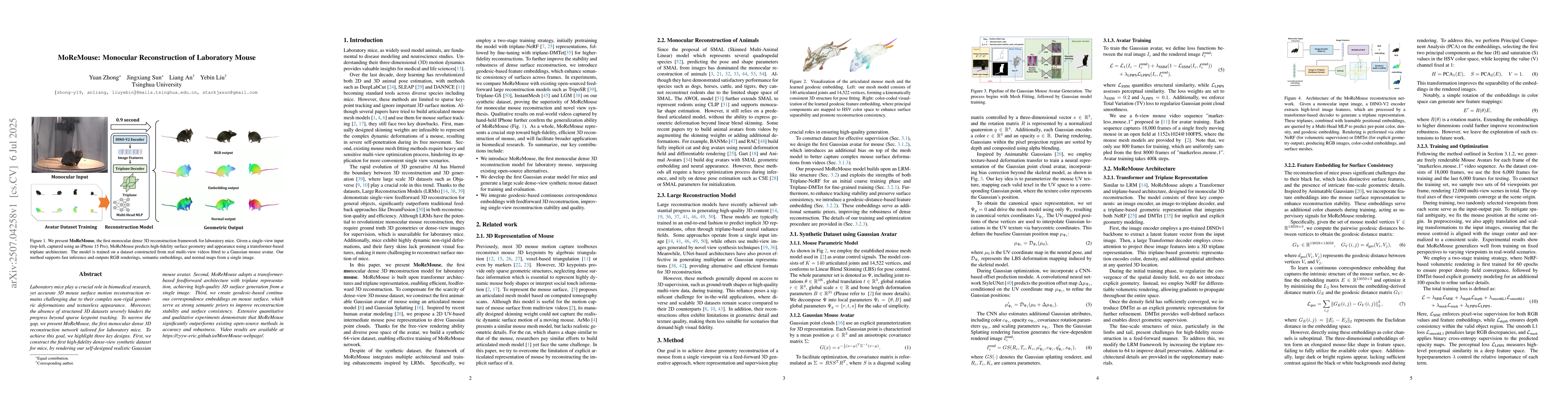 Thumbnail for MoReMouse: Monocular Reconstruction of Laboratory Mouse
