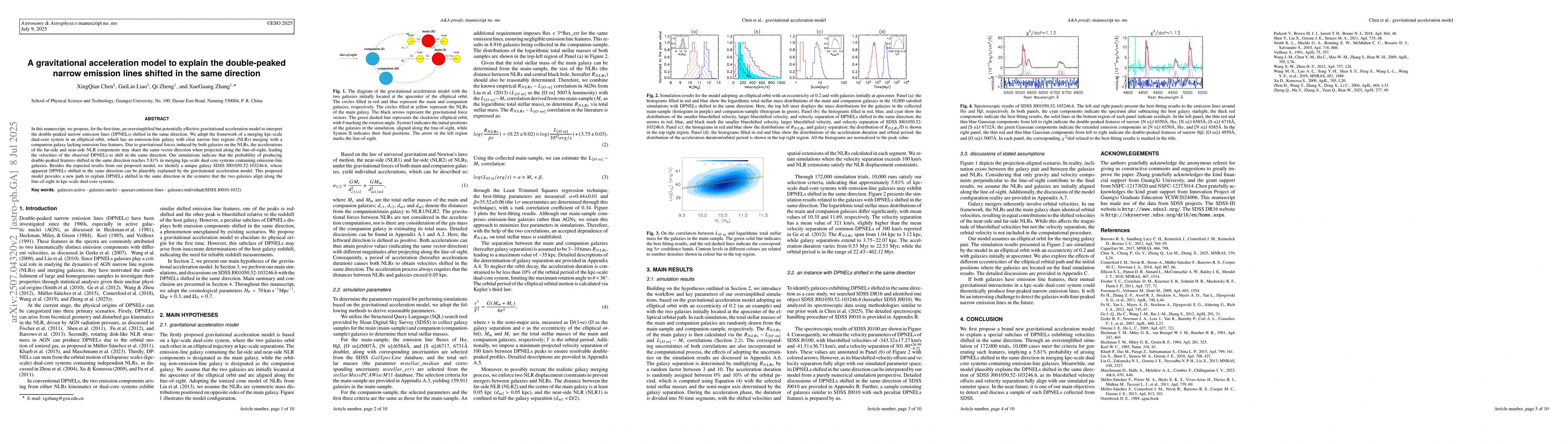Thumbnail for A gravitational acceleration model to explain the double-peaked narrow
  emission lines shifted in the same direction
