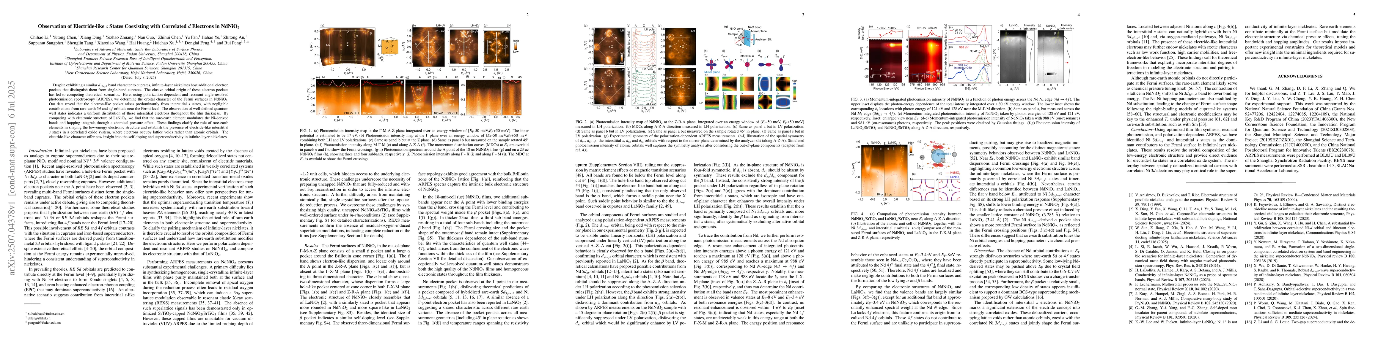 Thumbnail for Observation of Electride-like $s$ States Coexisting with Correlated $d$
  Electrons in NdNiO$_2$