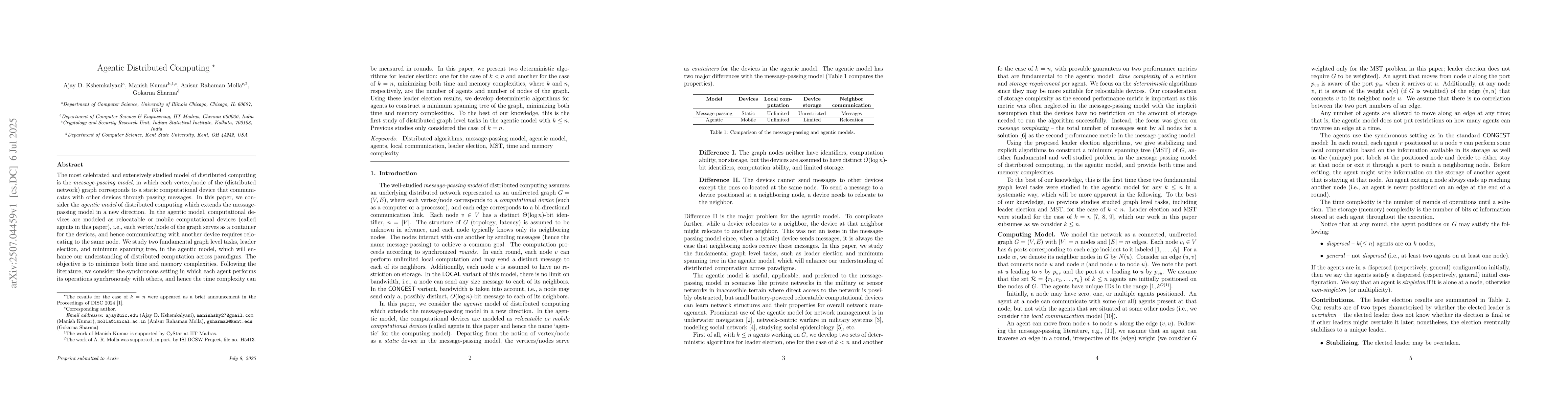 Thumbnail for Agentic Distributed Computing