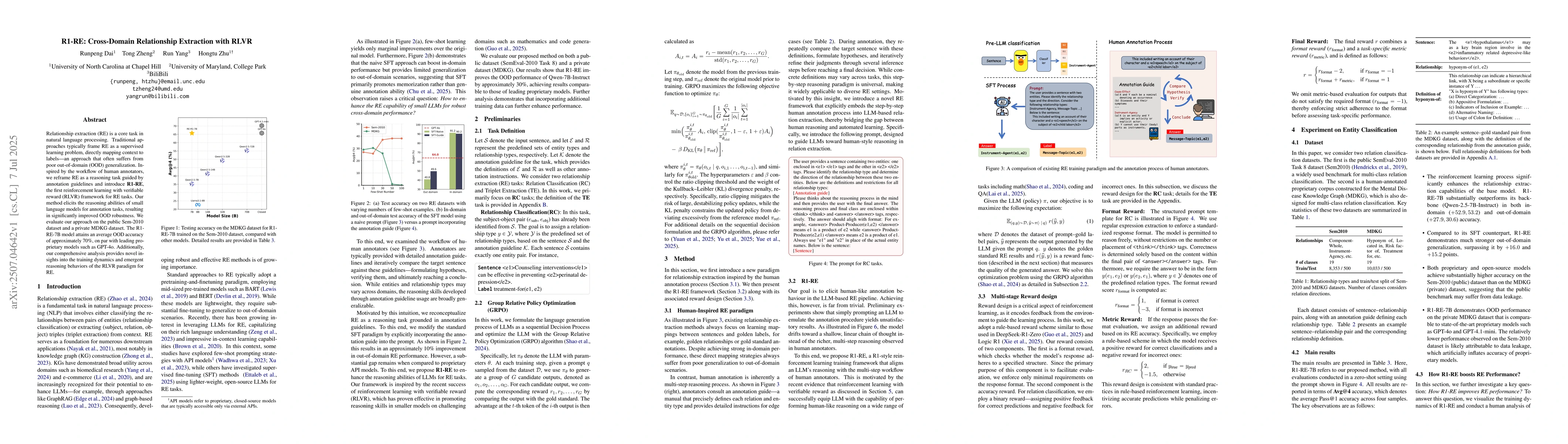 Thumbnail for R1-RE: Cross-Domain Relationship Extraction with RLVR