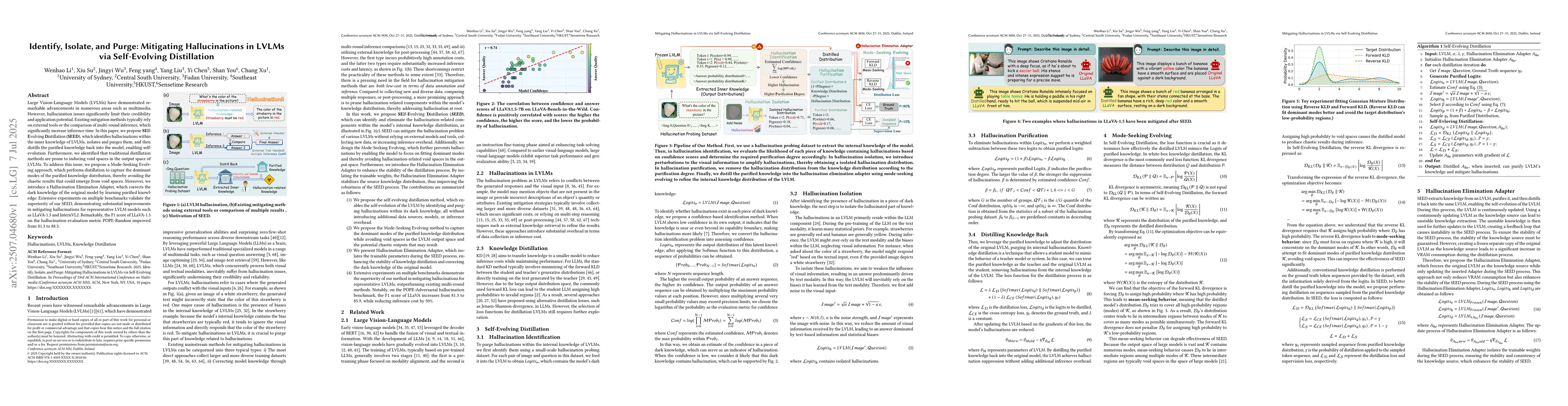 Thumbnail for Identify, Isolate, and Purge: Mitigating Hallucinations in LVLMs via
  Self-Evolving Distillation