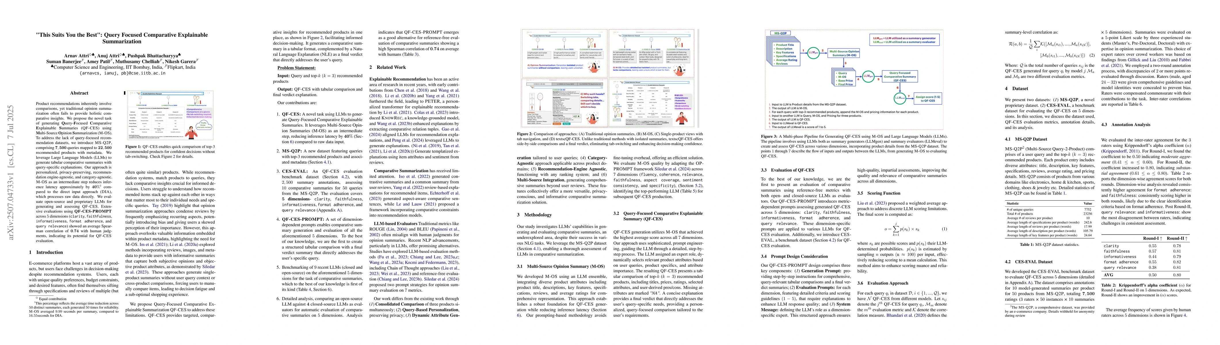 Thumbnail for "This Suits You the Best": Query Focused Comparative Explainable
  Summarization