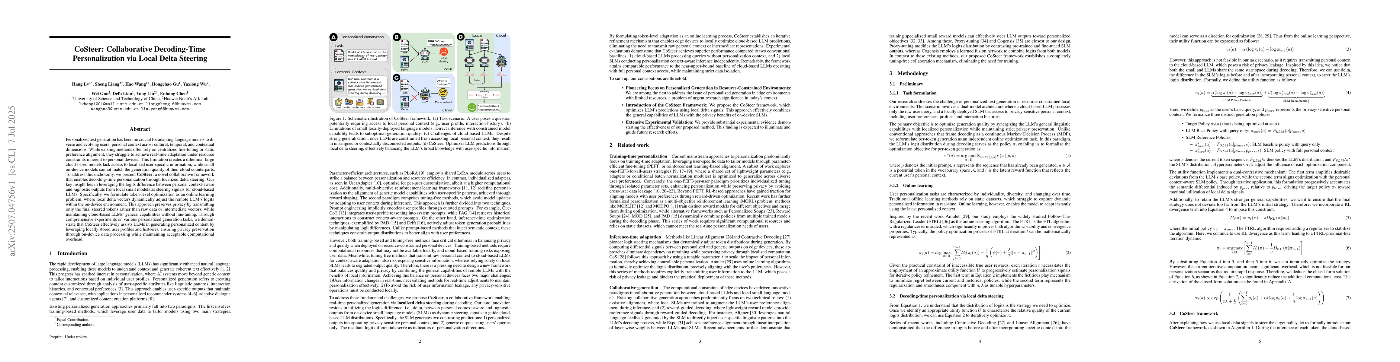 Thumbnail for CoSteer: Collaborative Decoding-Time Personalization via Local Delta
  Steering