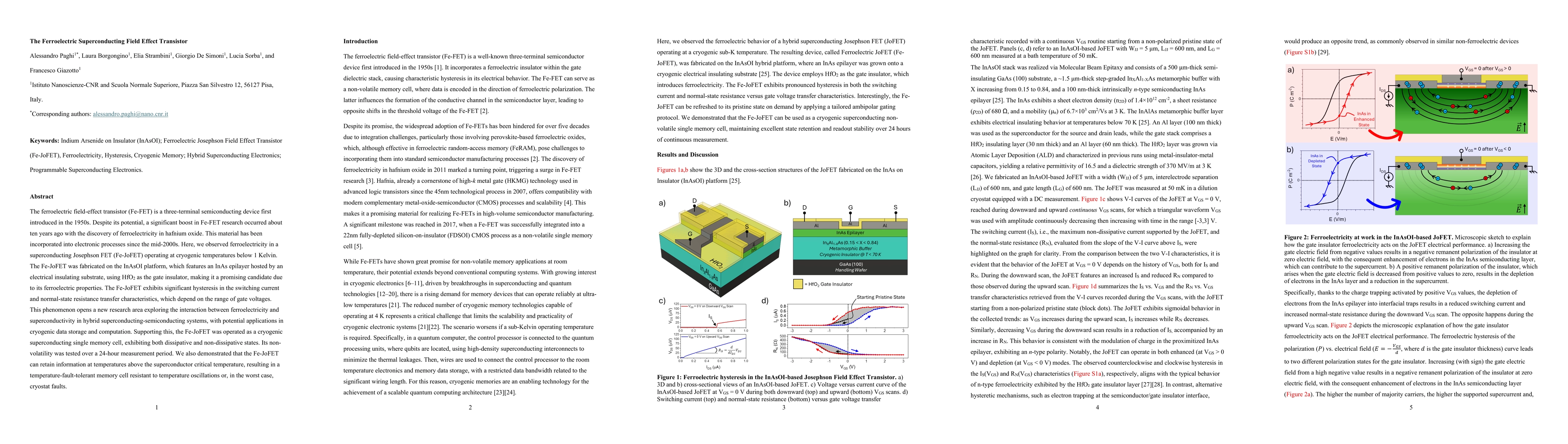 Thumbnail for The Ferroelectric Superconducting Field Effect Transistor