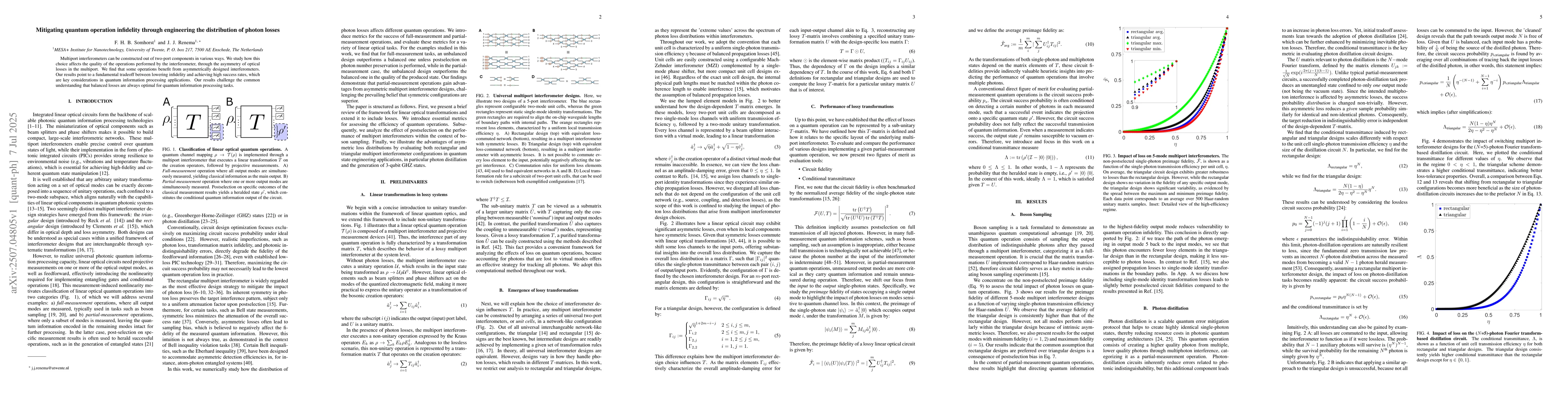 Thumbnail for Mitigating quantum operation infidelity through engineering the
  distribution of photon losses