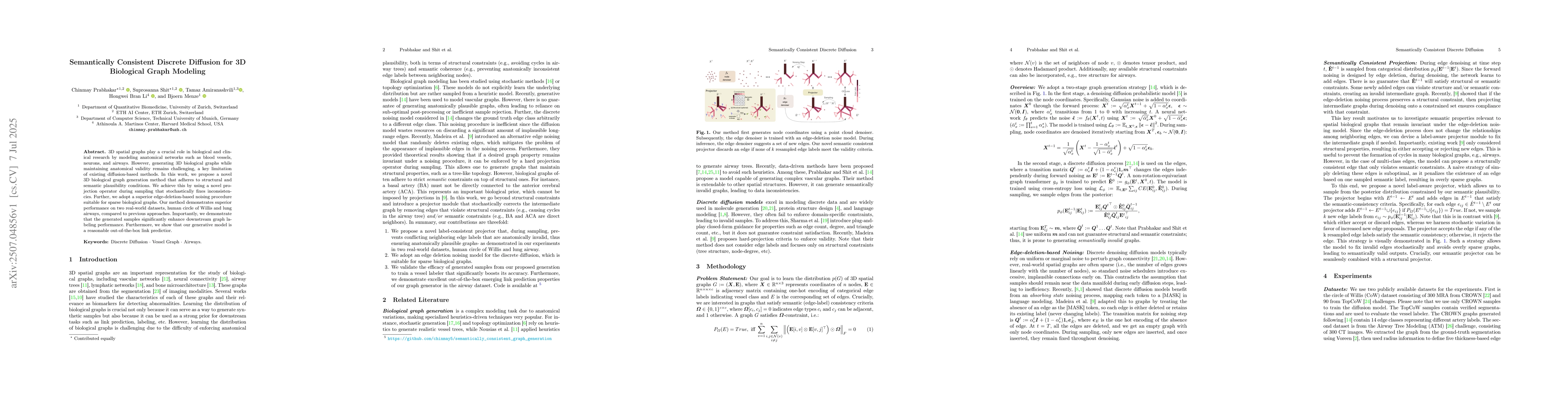 Thumbnail for Semantically Consistent Discrete Diffusion for 3D Biological Graph
  Modeling