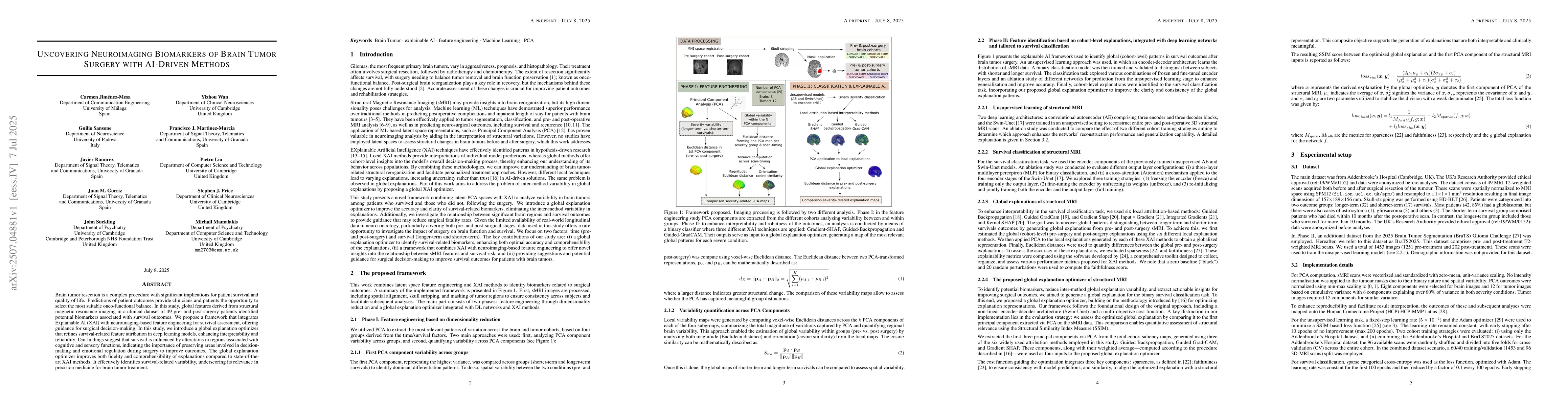 Thumbnail for Uncovering Neuroimaging Biomarkers of Brain Tumor Surgery with AI-Driven
  Methods