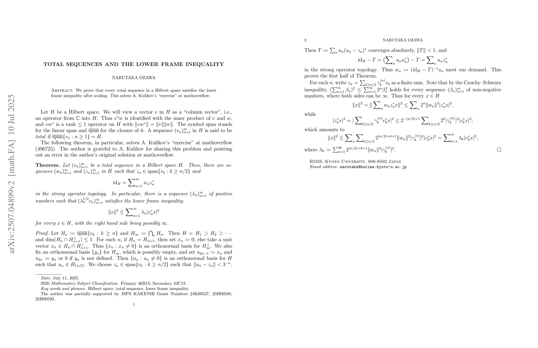 Thumbnail for Total sequences and the lower frame inequality