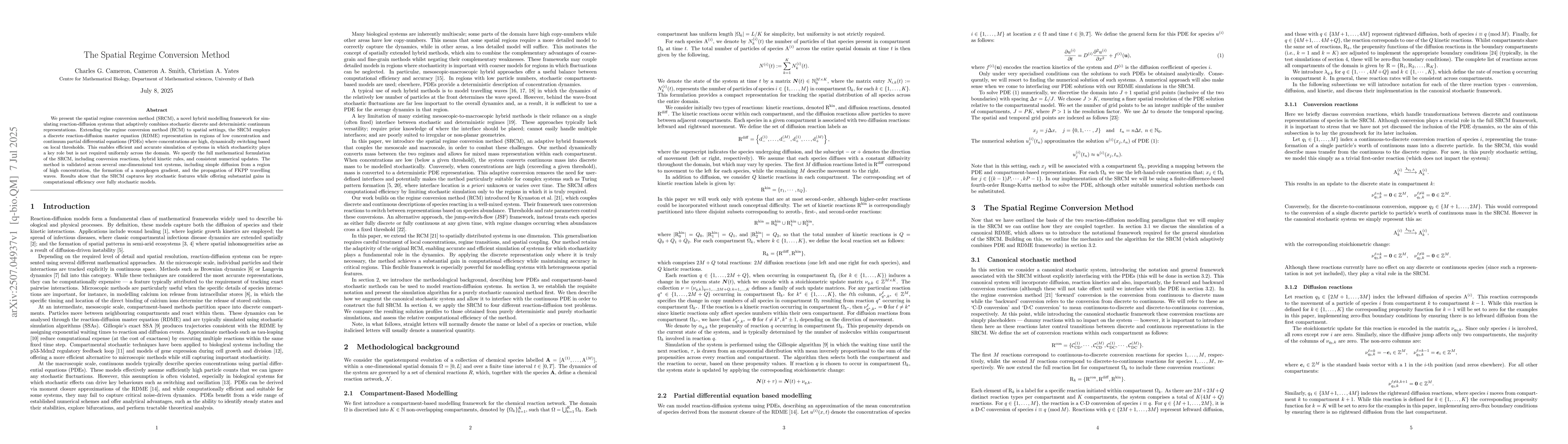 Thumbnail for The Spatial Regime Conversion Method