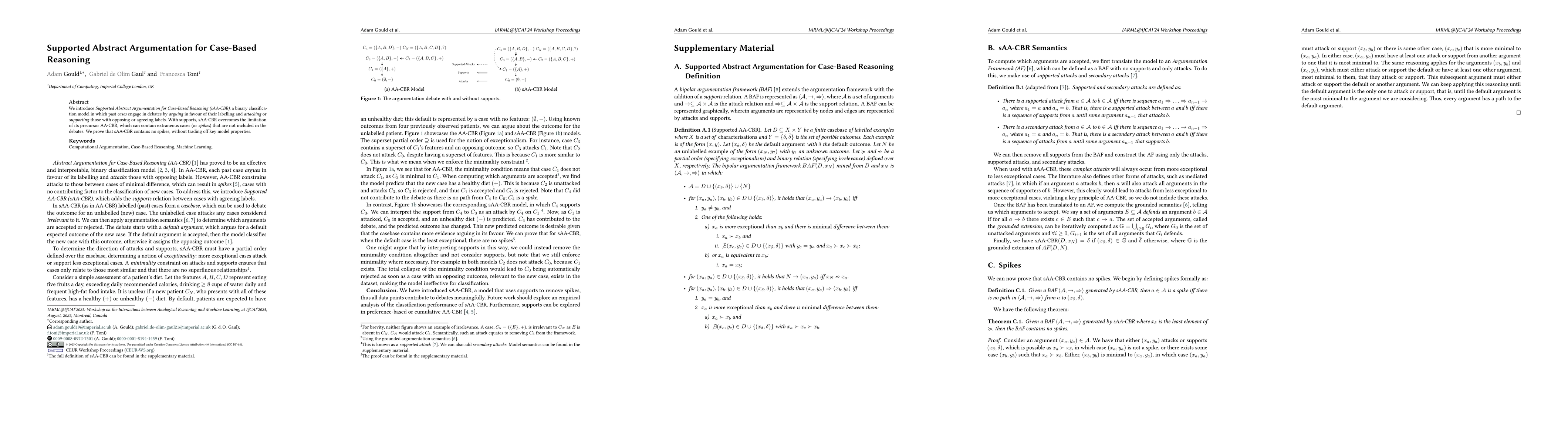 Thumbnail for Supported Abstract Argumentation for Case-Based Reasoning