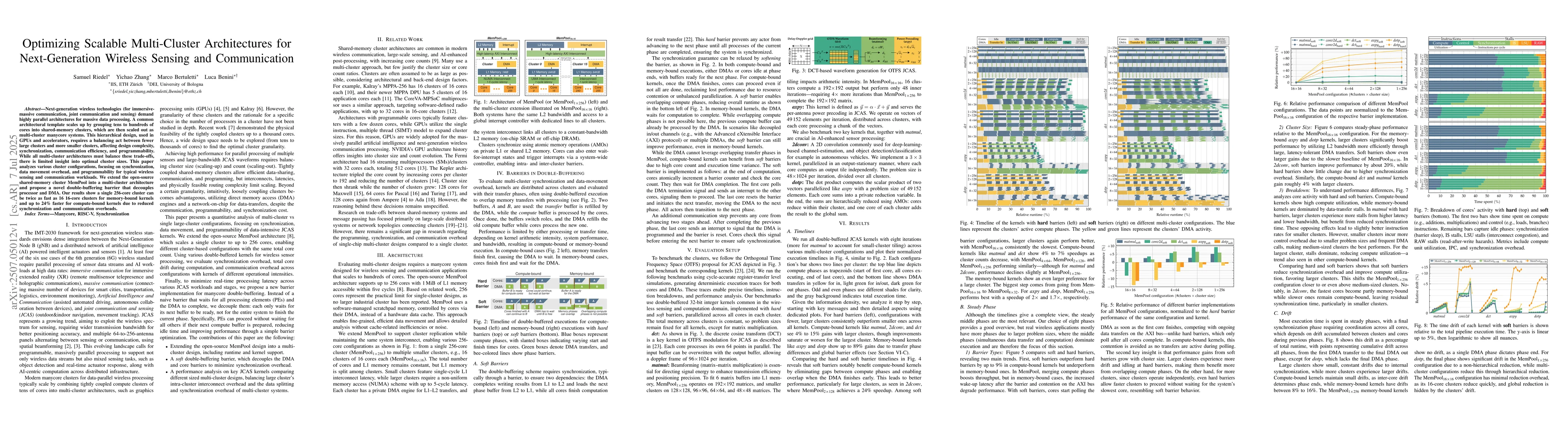 Thumbnail for Optimizing Scalable Multi-Cluster Architectures for Next-Generation
  Wireless Sensing and Communication