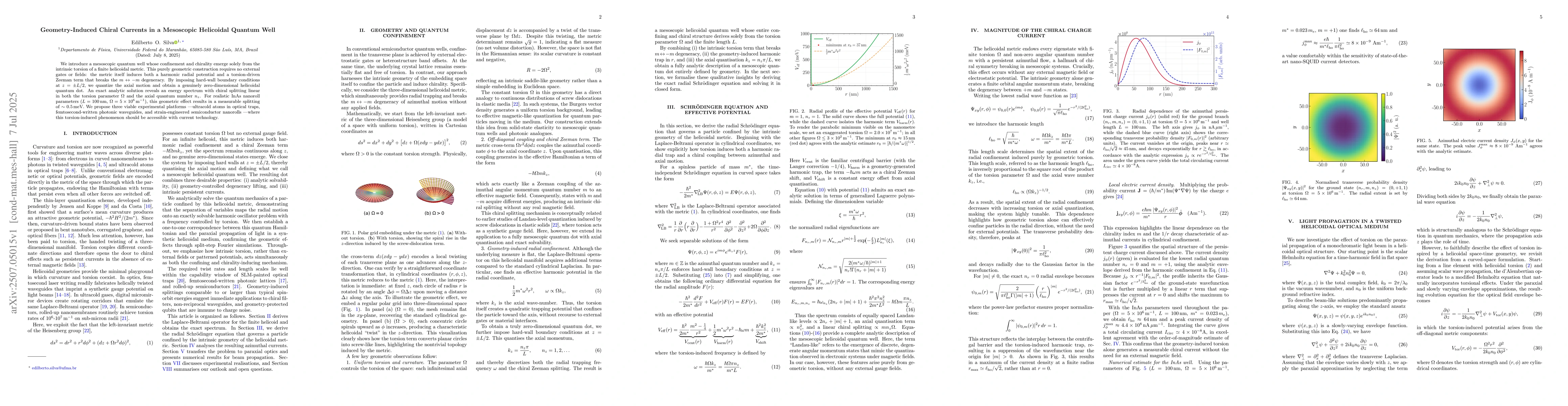 Thumbnail for Geometry-Induced Chiral Currents in a Mesoscopic Helicoidal Quantum Well
