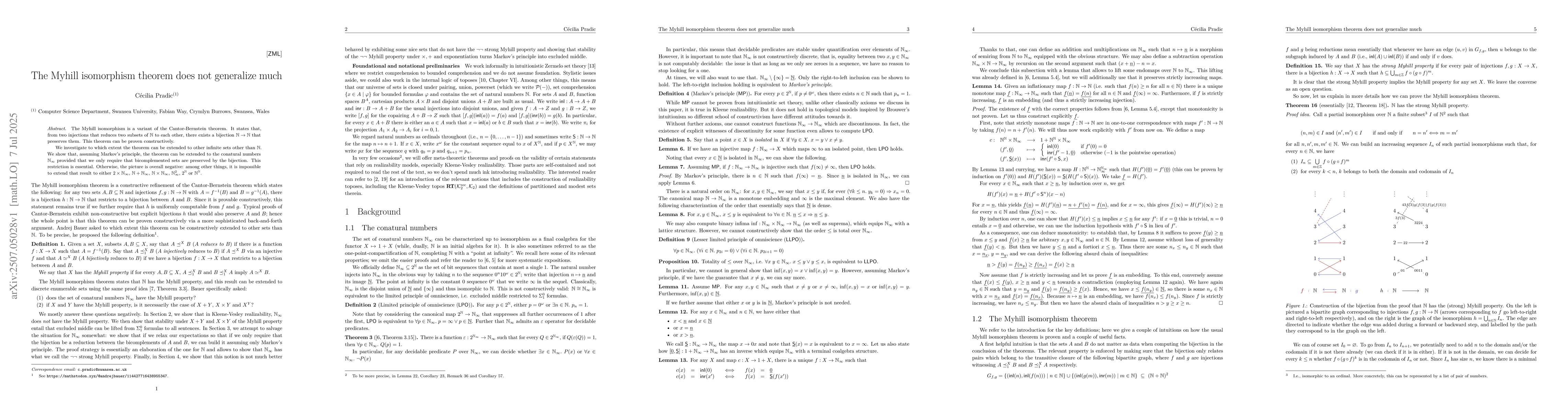Thumbnail for The Myhill isomorphism theorem does not generalize much