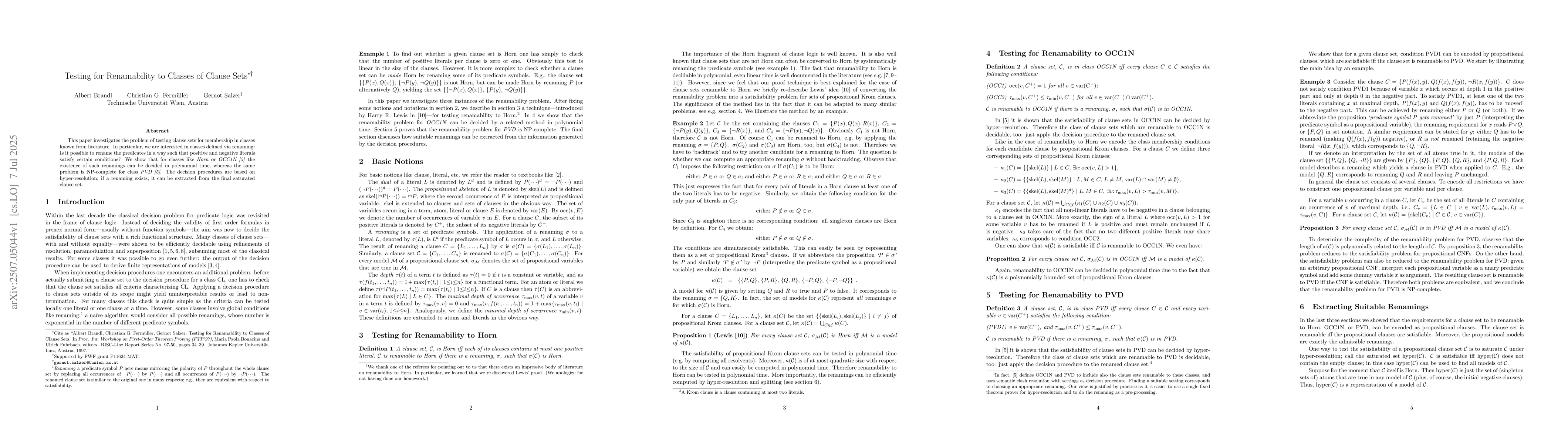 Thumbnail for Testing for Renamability to Classes of Clause Sets