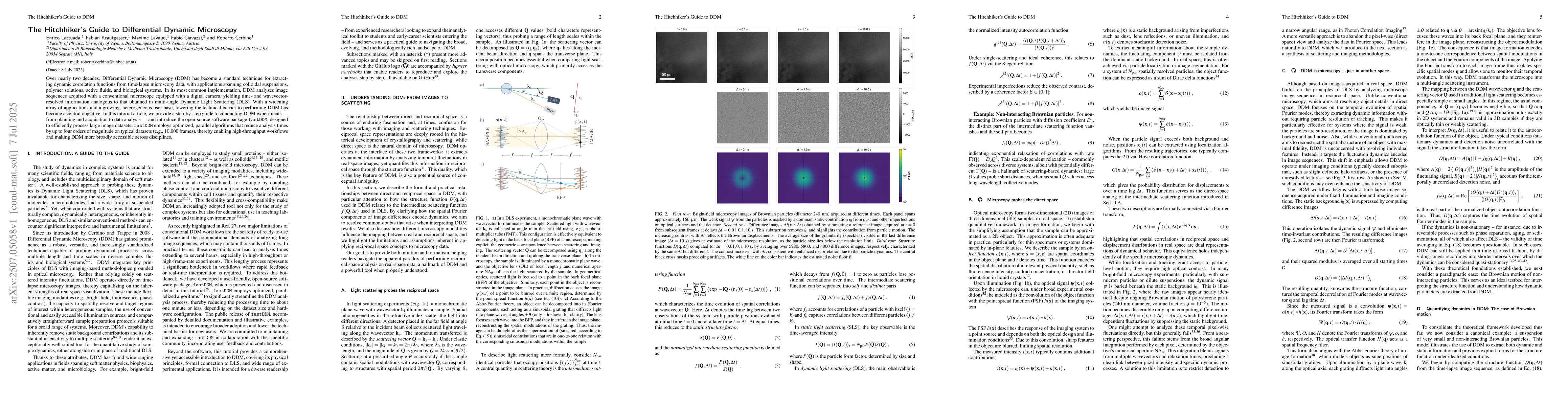 Thumbnail for The Hitchhiker's Guide to Differential Dynamic Microscopy