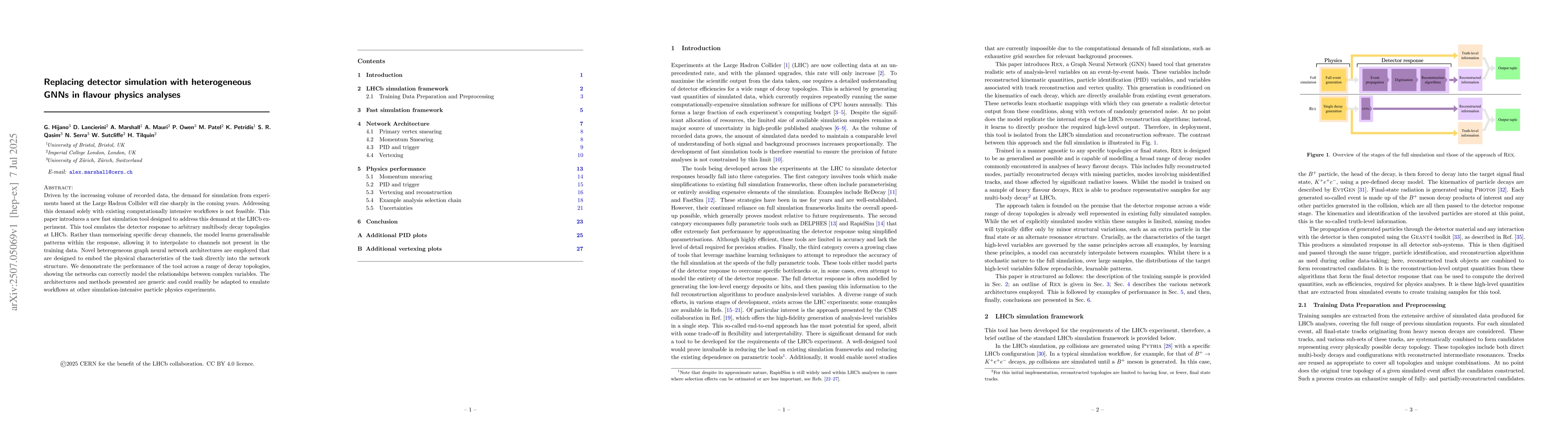 Thumbnail for Replacing detector simulation with heterogeneous GNNs in flavour physics
  analyses