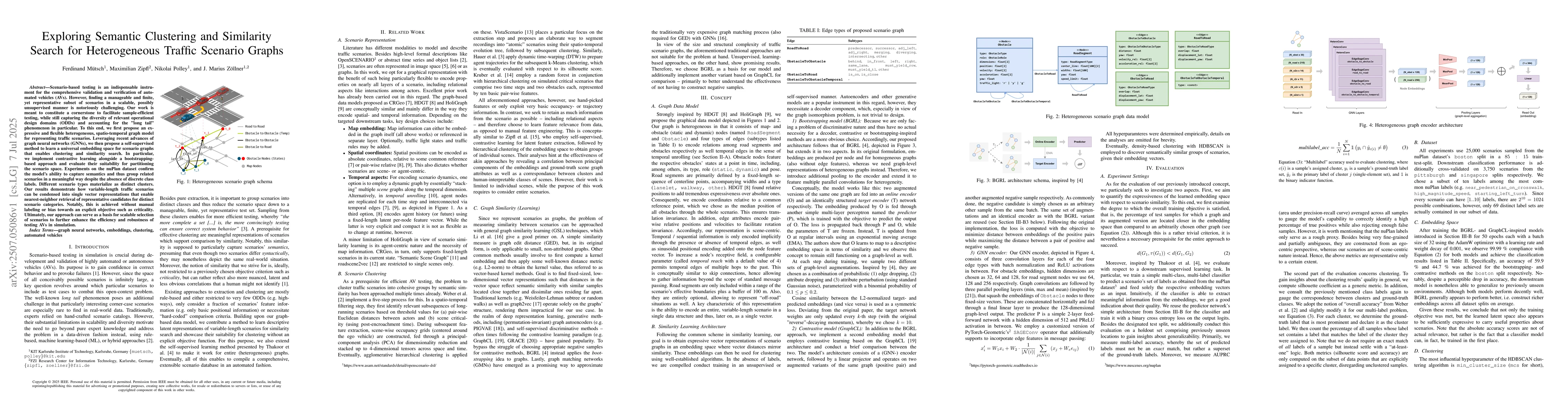Thumbnail for Exploring Semantic Clustering and Similarity Search for Heterogeneous
  Traffic Scenario Graph