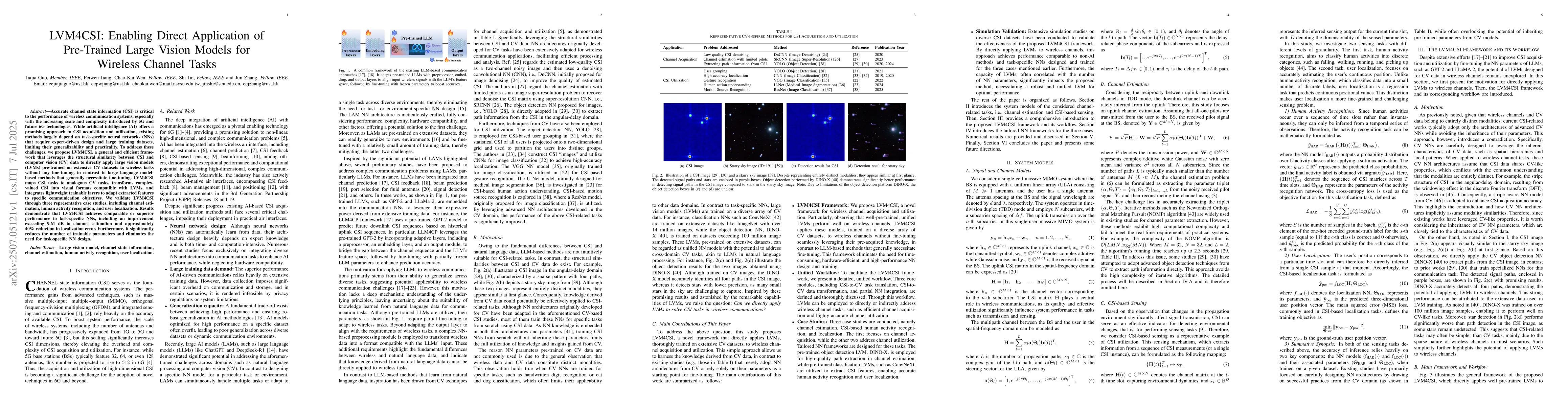 Thumbnail for LVM4CSI: Enabling Direct Application of Pre-Trained Large Vision Models
  for Wireless Channel Tasks