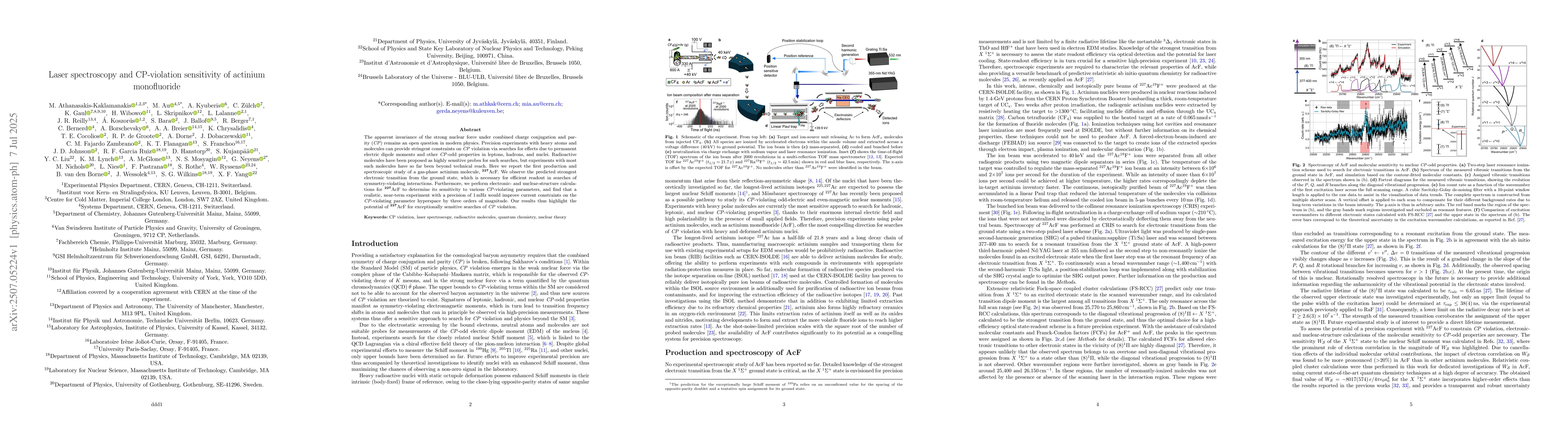 Thumbnail for Laser spectroscopy and CP-violation sensitivity of actinium monofluoride