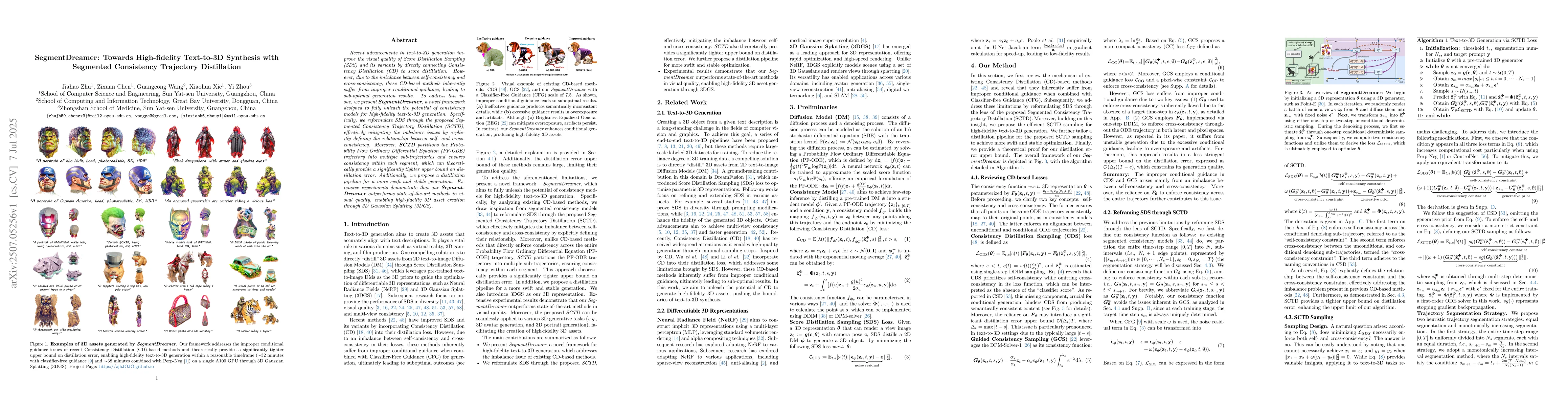 Thumbnail for SegmentDreamer: Towards High-fidelity Text-to-3D Synthesis with
  Segmented Consistency Trajectory Distillation