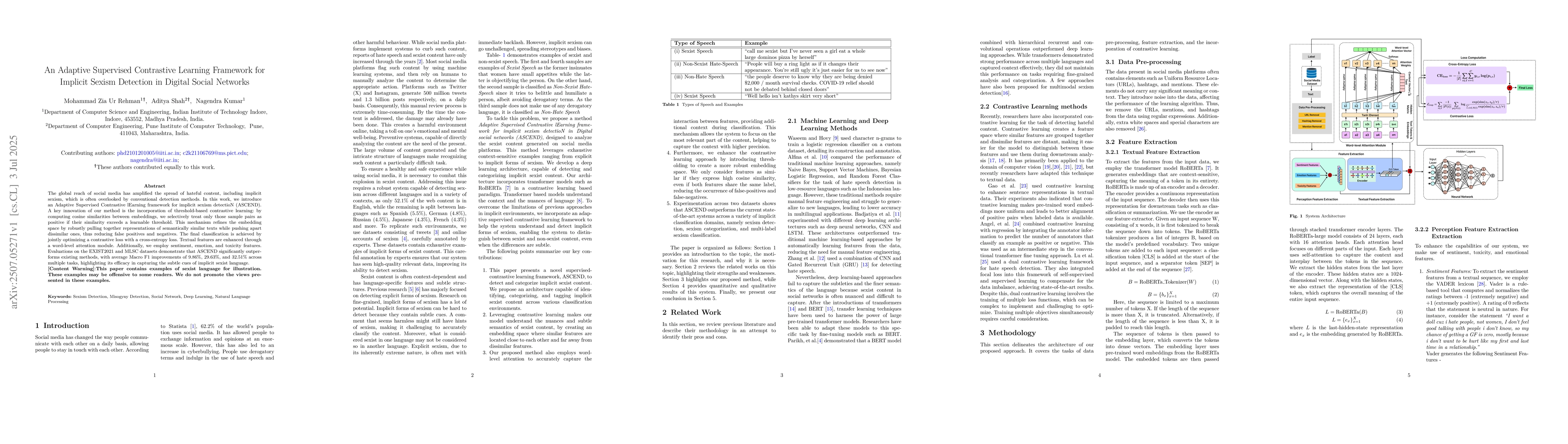 Thumbnail for An Adaptive Supervised Contrastive Learning Framework for Implicit
  Sexism Detection in Digital Social Networks