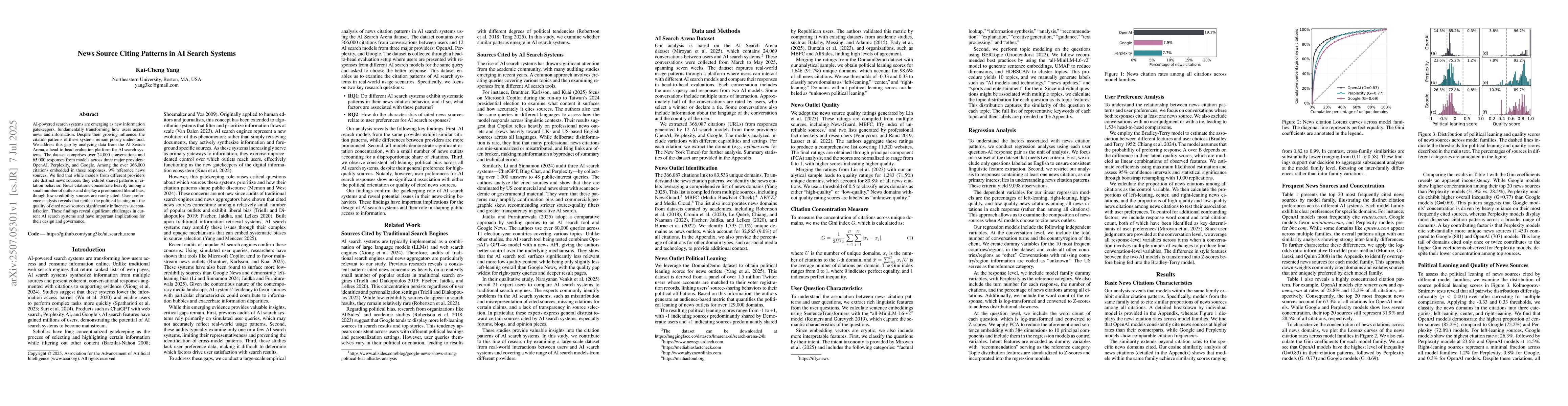 Thumbnail for News Source Citing Patterns in AI Search Systems