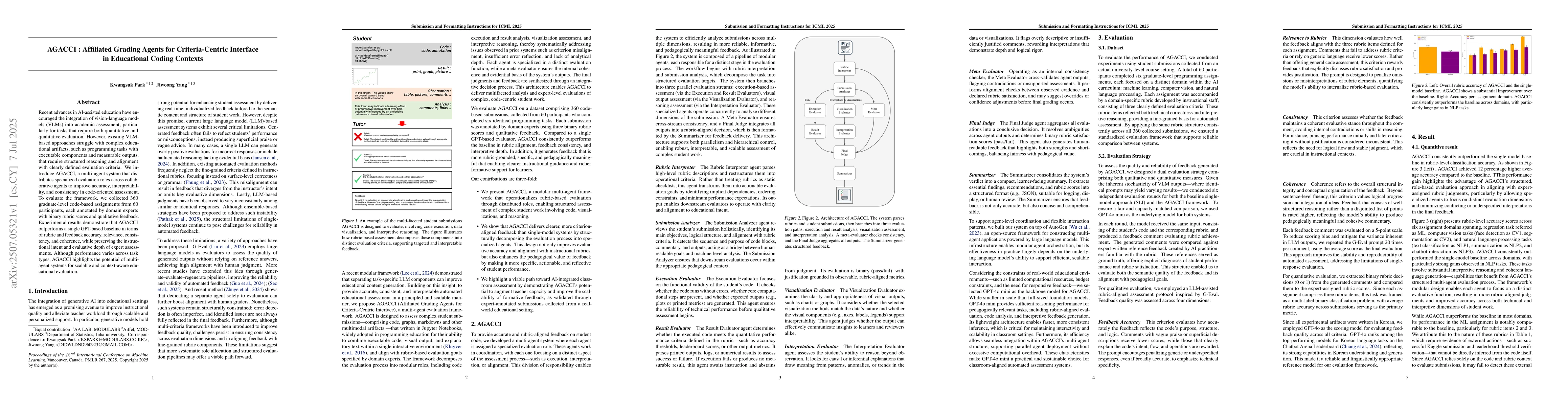 Thumbnail for AGACCI : Affiliated Grading Agents for Criteria-Centric Interface in
  Educational Coding Contexts