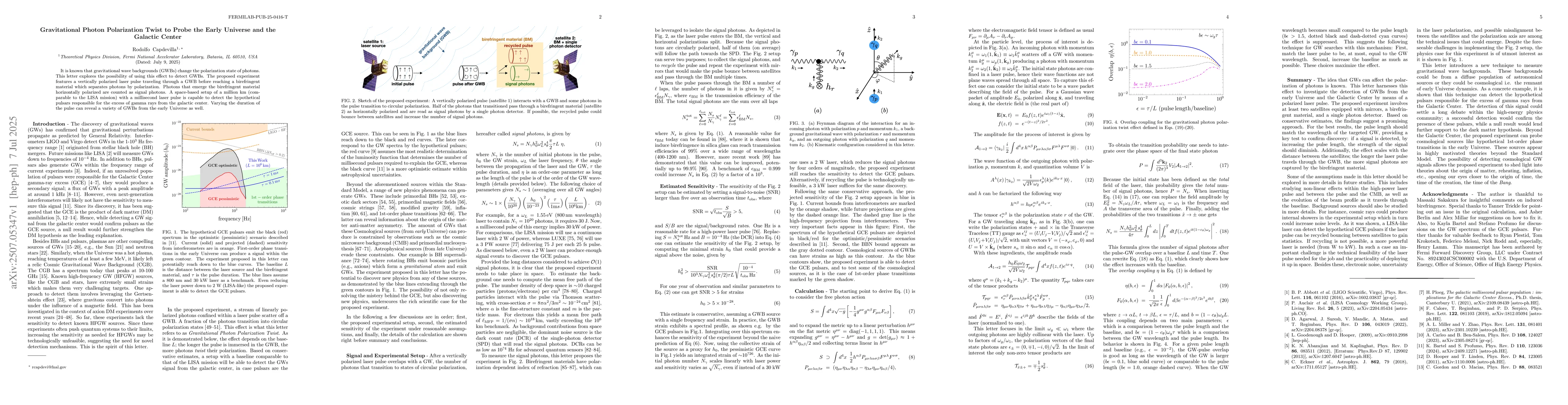 Thumbnail for Gravitational Photon Polarization Twist to Probe the Early Universe and
  the Galactic Center