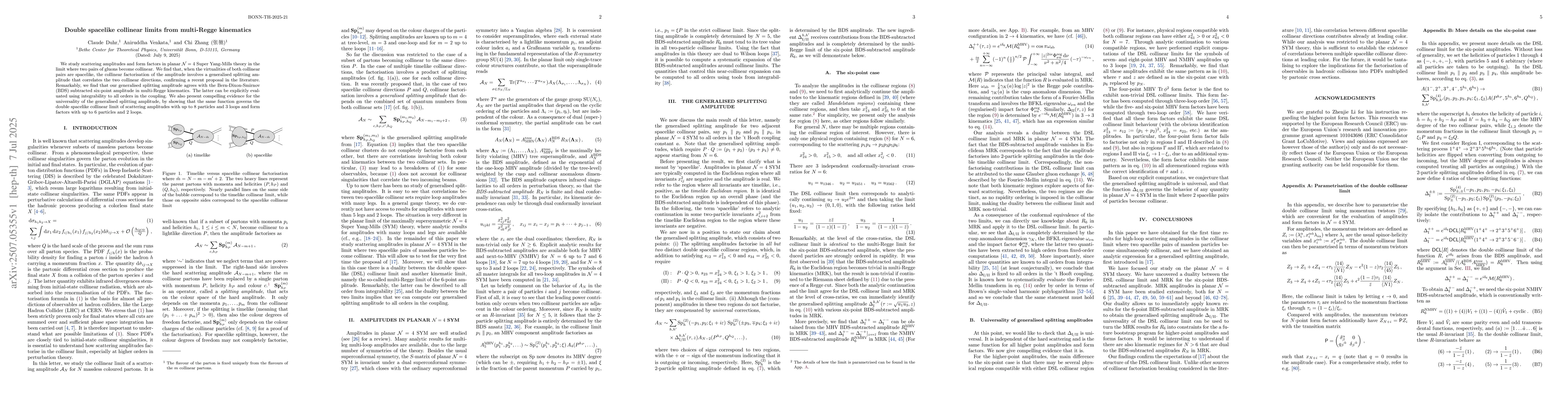 Thumbnail for Double spacelike collinear limits from multi-Regge kinematics