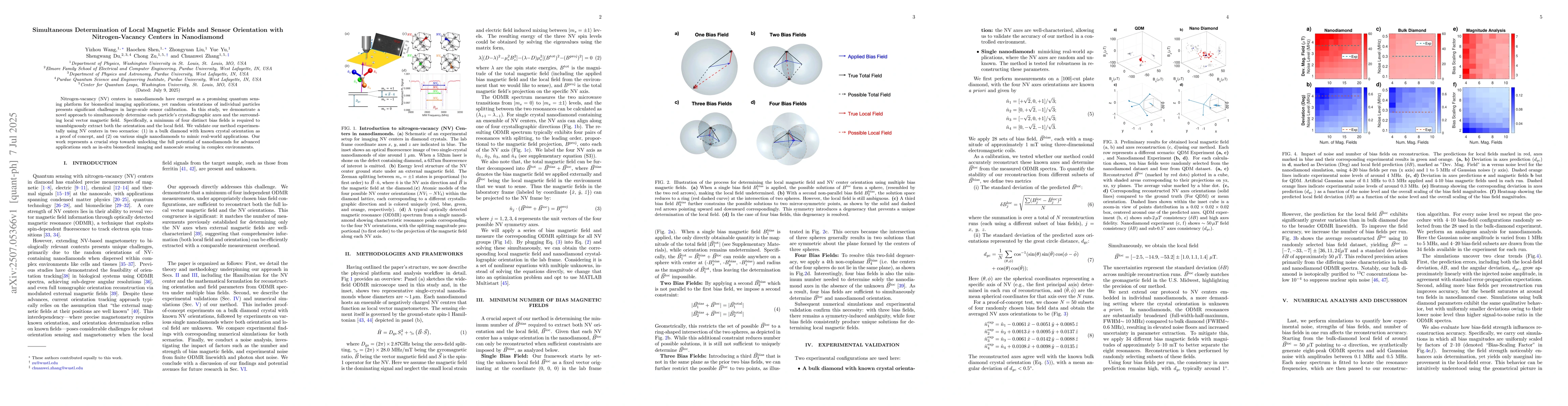 Thumbnail for Simultaneous Determination of Local Magnetic Fields and Sensor
  Orientation with Nitrogen-Vacancy Centers in Nanodiamond