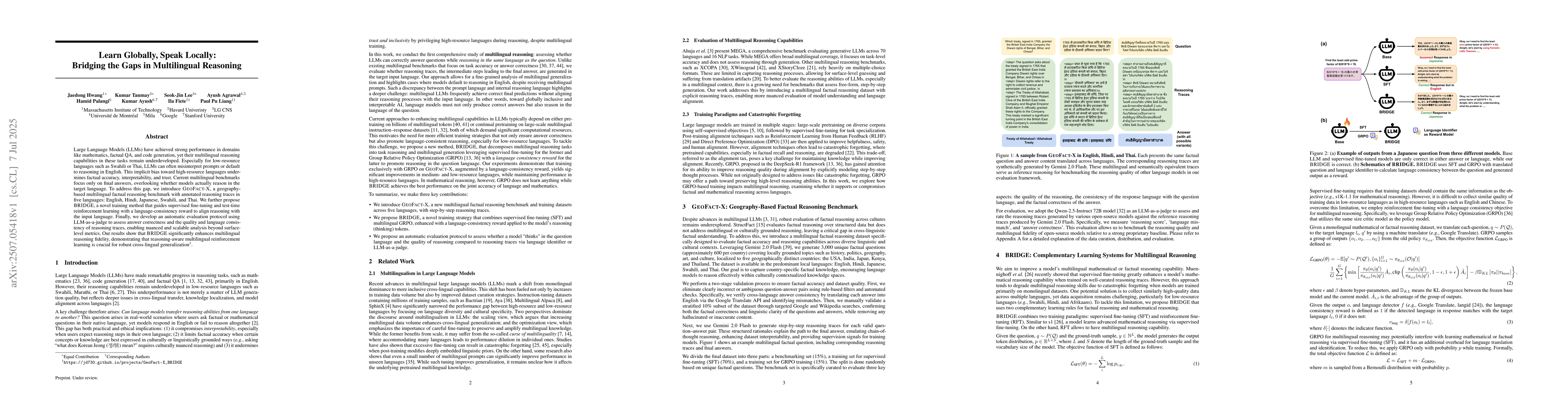 Thumbnail for Learn Globally, Speak Locally: Bridging the Gaps in Multilingual
  Reasoning