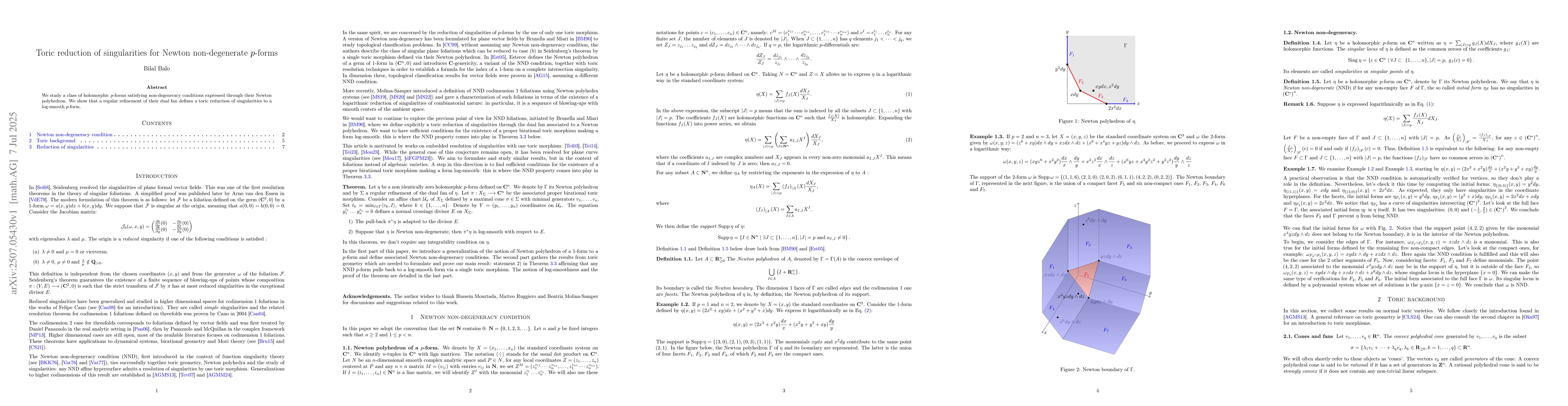 Thumbnail for Toric reduction of singularities for Newton non-degenerate $p$-forms