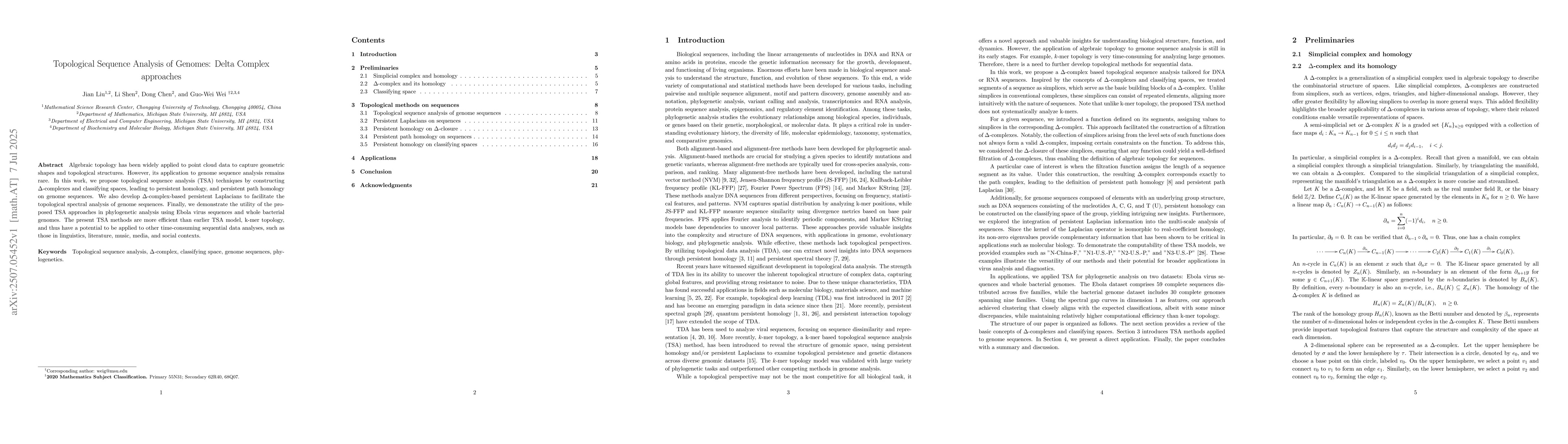 Thumbnail for Topological Sequence Analysis of Genomes: Delta Complex approaches