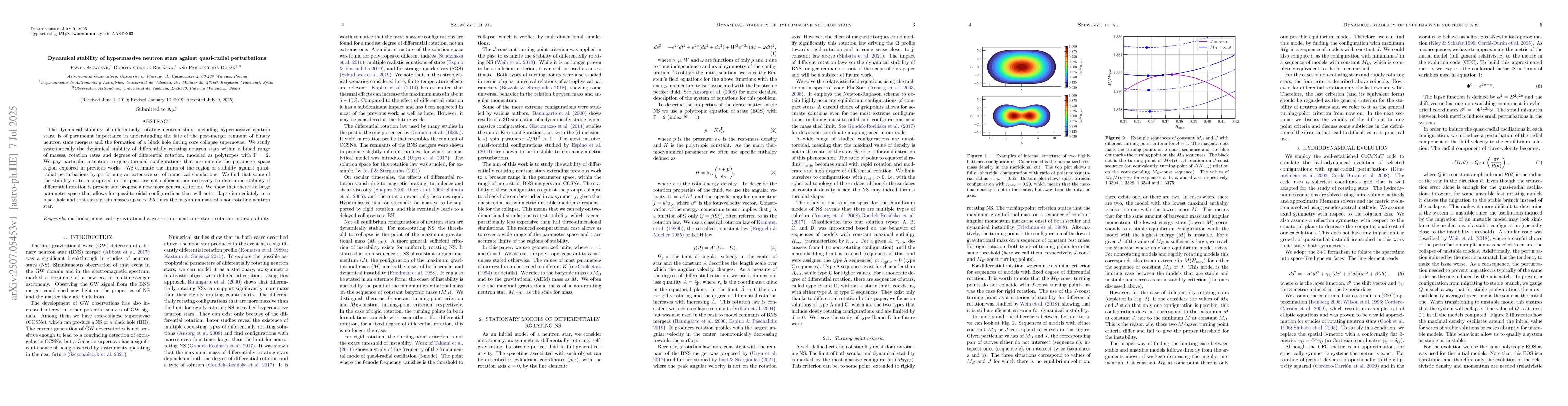 Thumbnail for Dynamical stability of hypermassive neutron stars against quasi-radial
  perturbations