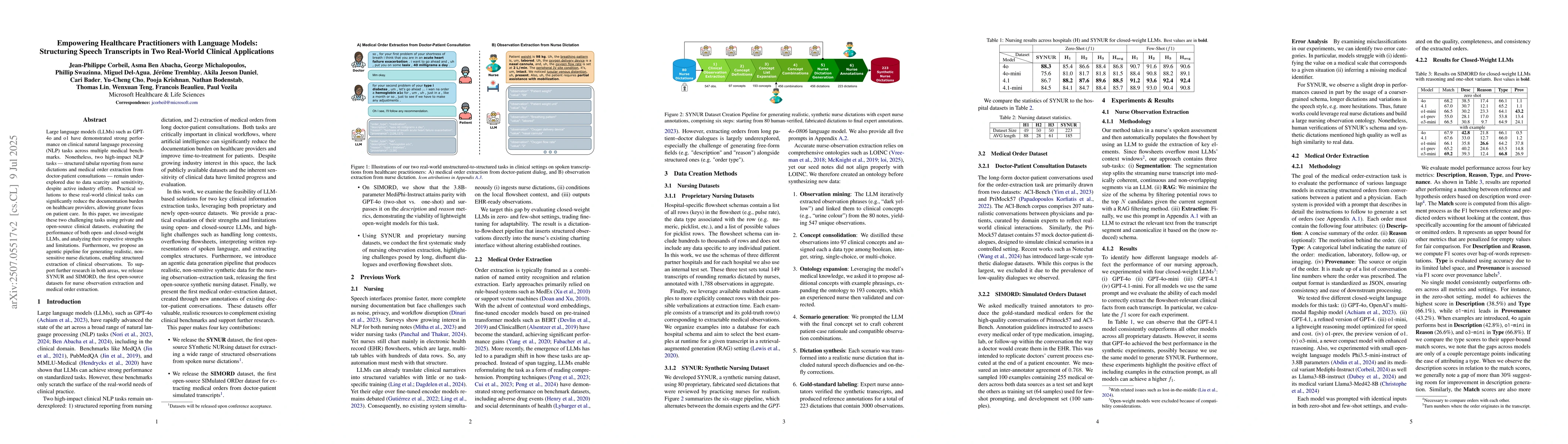 Thumbnail for Empowering Healthcare Practitioners with Language Models: Structuring
  Speech Transcripts in Two Real-World Clinical Applications