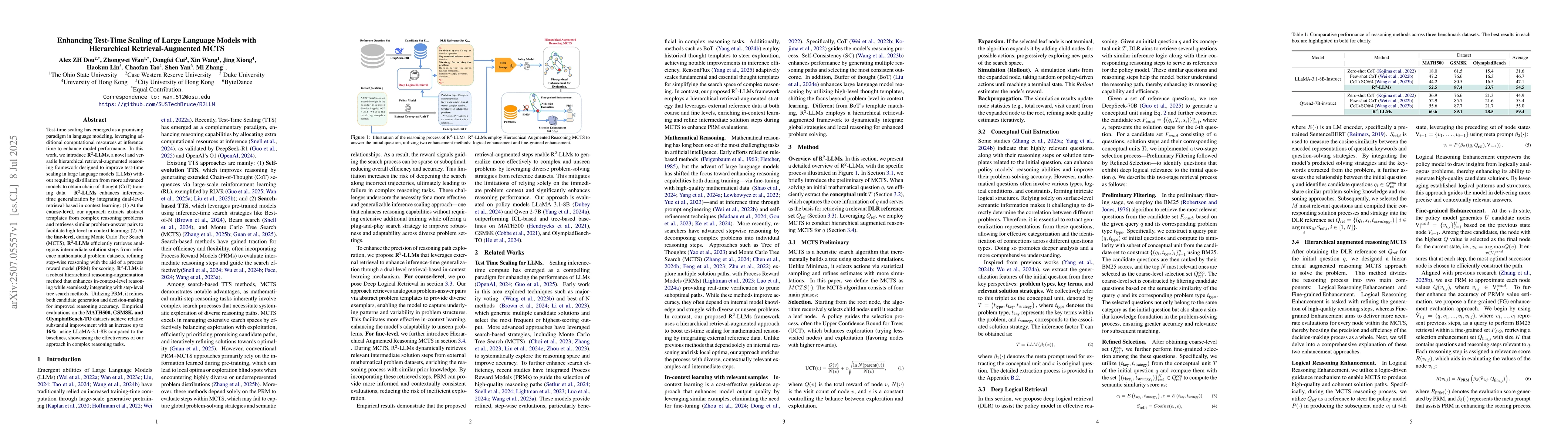 Thumbnail for Enhancing Test-Time Scaling of Large Language Models with Hierarchical
  Retrieval-Augmented MCTS