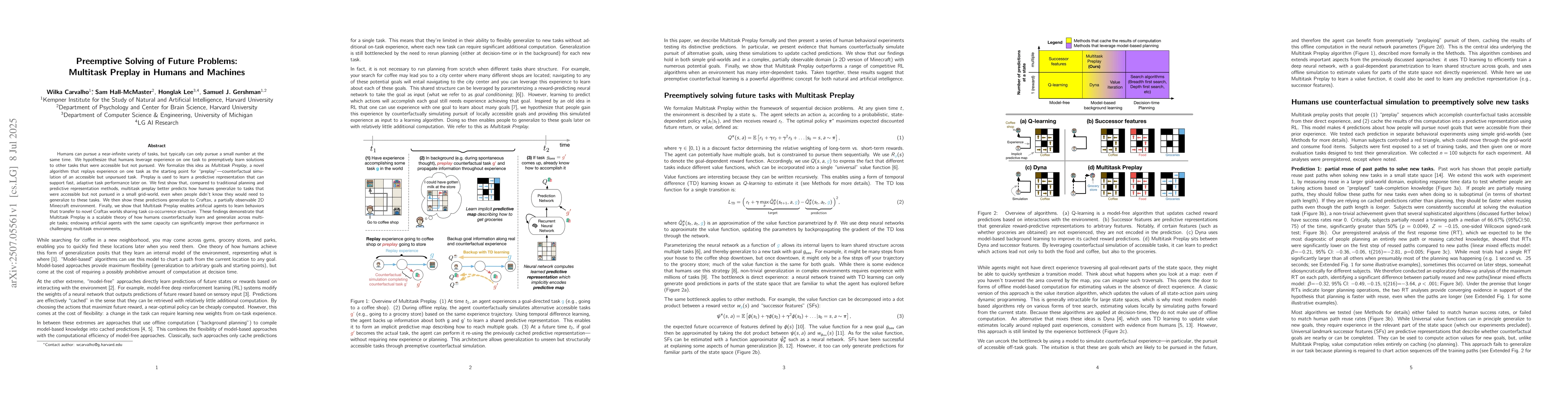Thumbnail for Preemptive Solving of Future Problems: Multitask Preplay in Humans and
  Machines