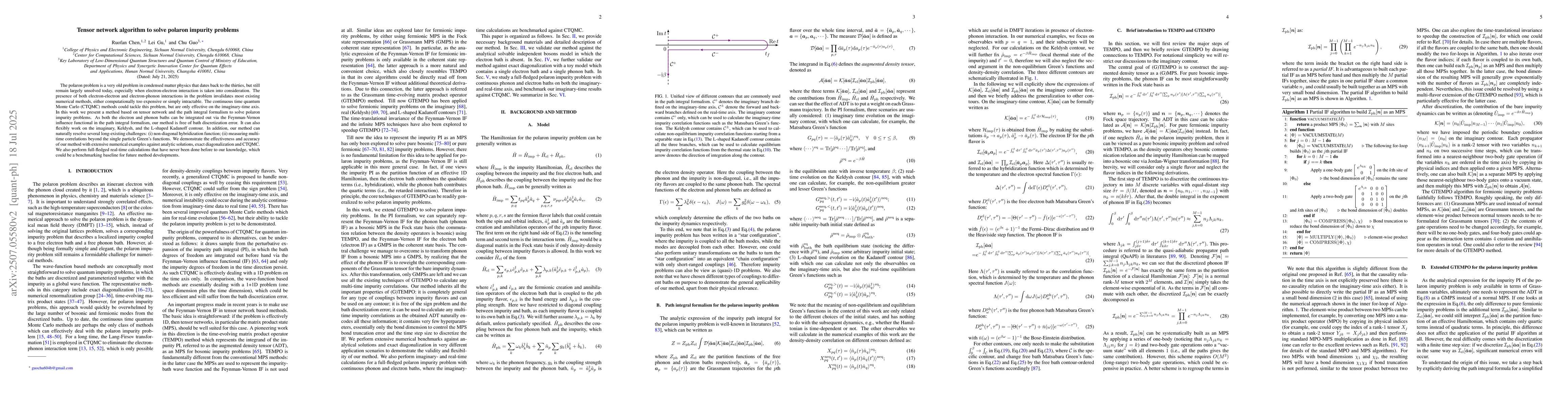 Thumbnail for Tensor network algorithm to solve polaron impurity problems