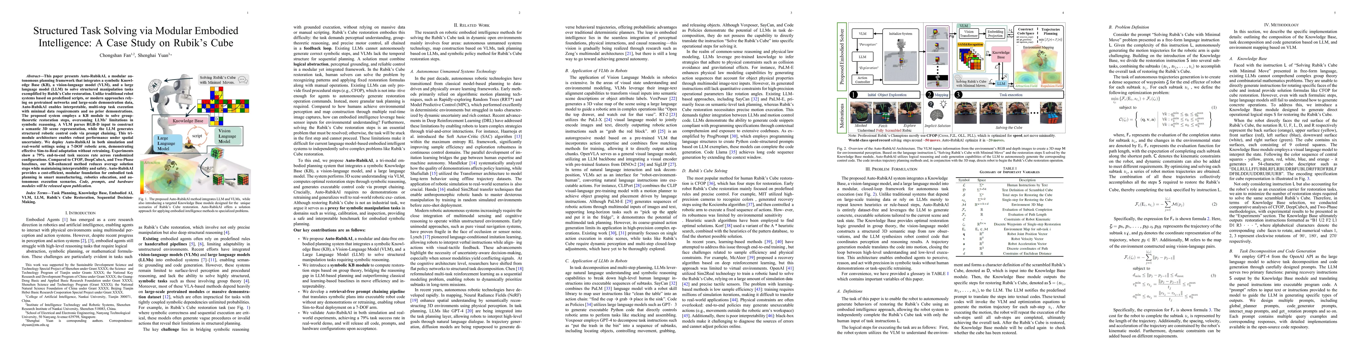 Thumbnail for Structured Task Solving via Modular Embodied Intelligence: A Case Study
  on Rubik's Cube