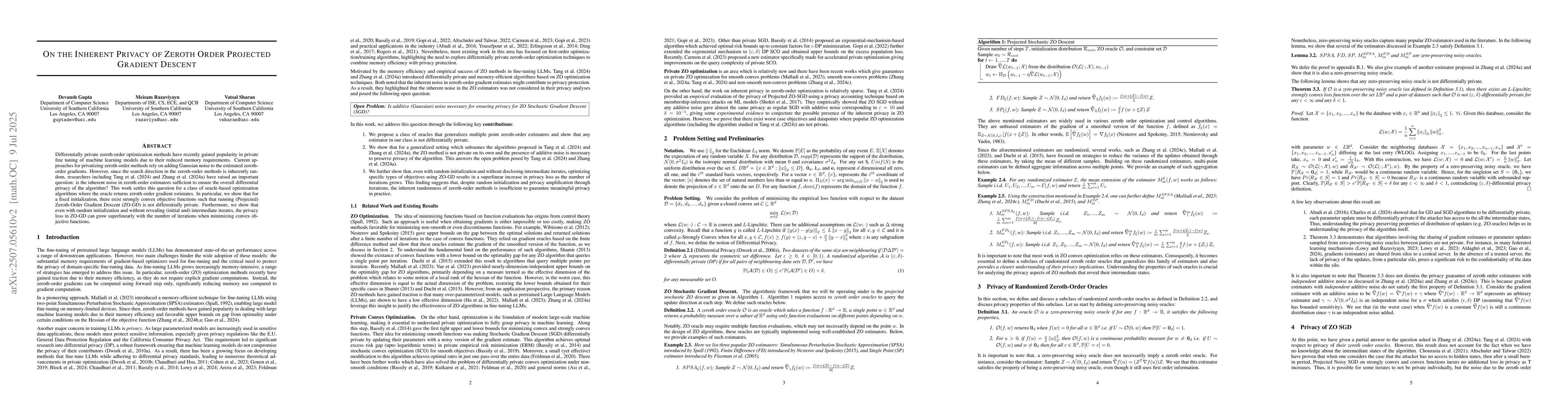 Thumbnail for On the Inherent Privacy of Zeroth Order Projected Gradient Descent